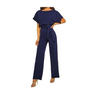 Demone Apparel Waist Tie Jumpsuit